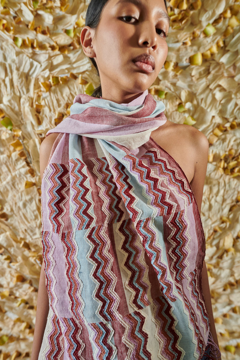 美品argue SQUARE WOOL GAUZE STOLE 美品argue SQUARE WOOL GAUZE STOLE 美品argue SQUARE WOOL