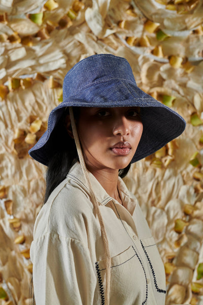 Marchen☆Logo knitting strap bucket MARCHEN] Logo knitting strap bucket hat_3color - SOPOGO