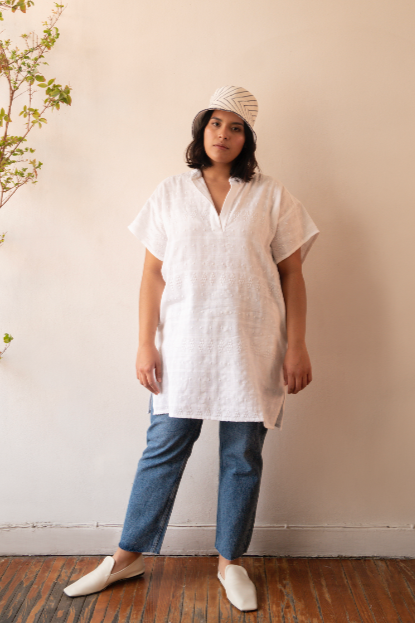 CARMEN GAUZE SMOCK, WHITE – New (C/D)